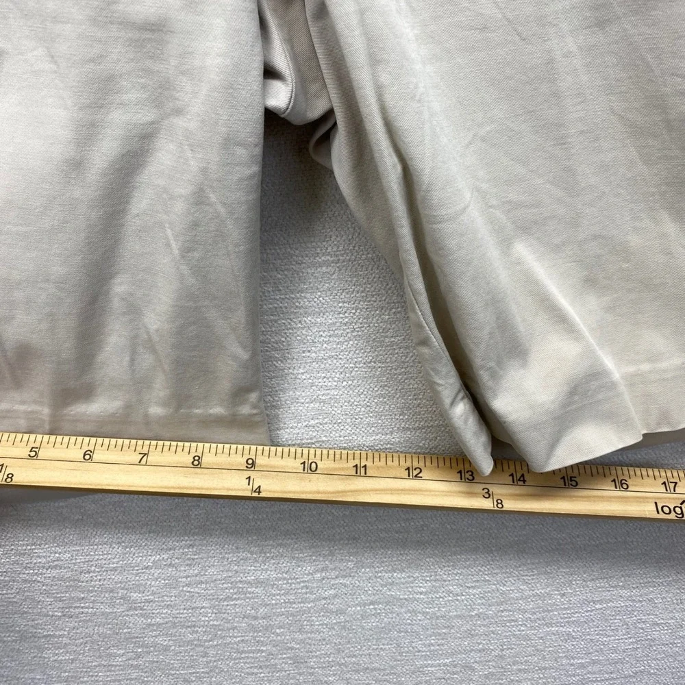 Ann Taylor Factory Chino Shorts Womens 4 Beige Khaki Cotton Stretch Mid Rise 9in